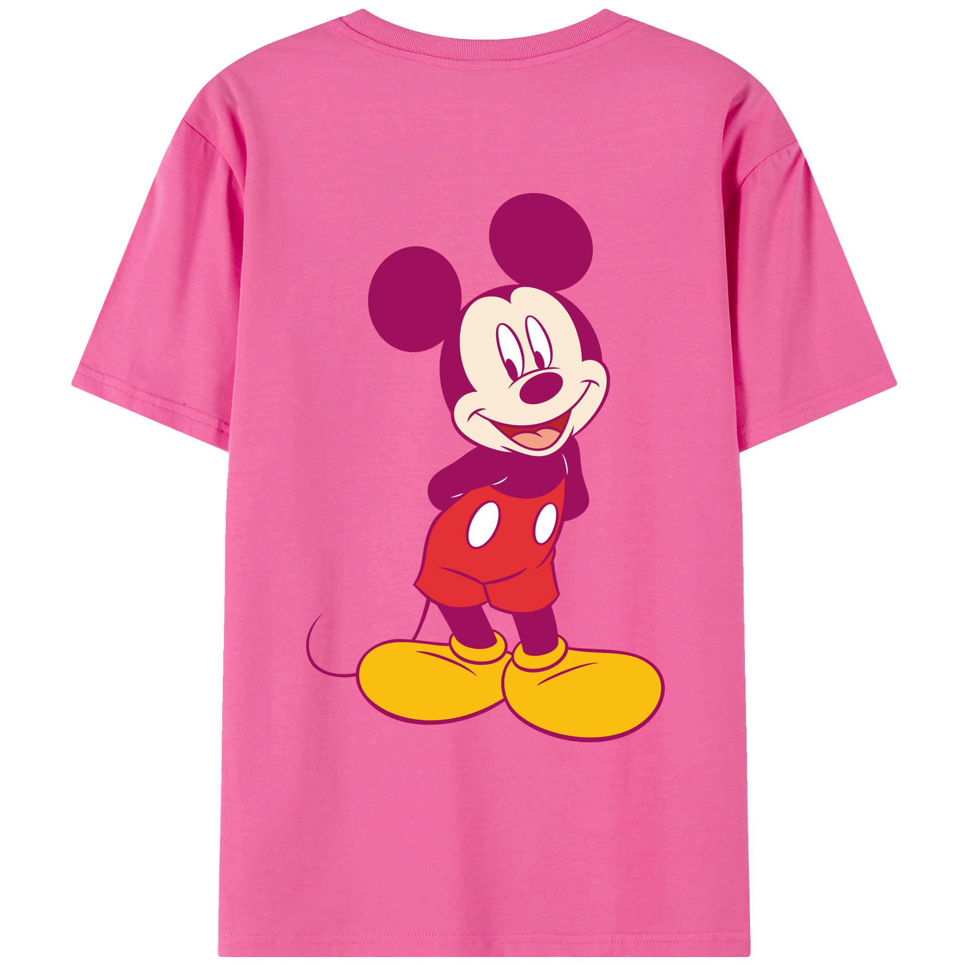（画像用） ミッキーマウス Mickey Mouse レディース半袖Tシャツ(バックプリント)